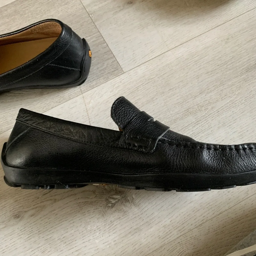 Samuel Hubbard Mens Black Free Spirit‎ Leather Loafers